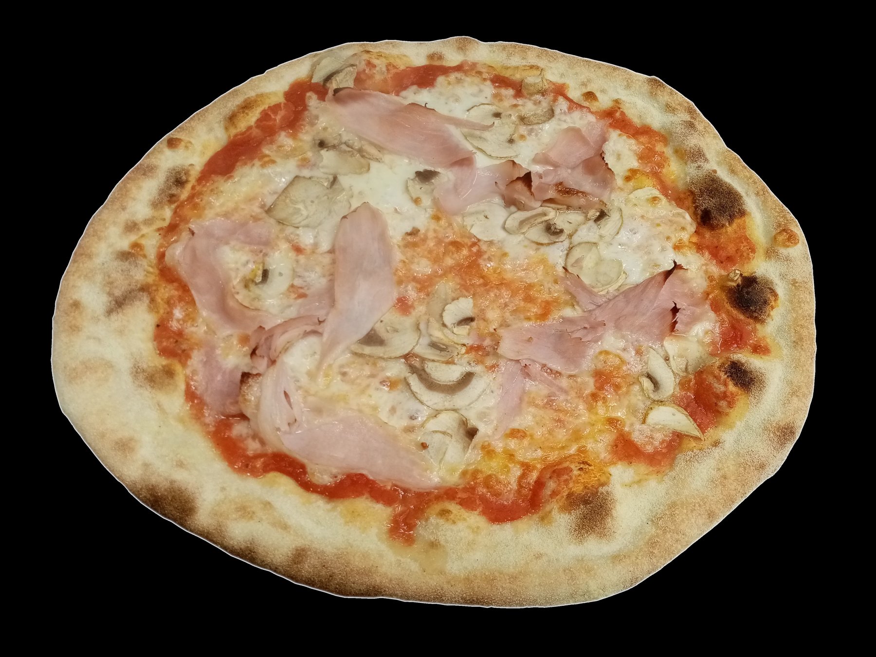 Pizza prosciutto e funghi